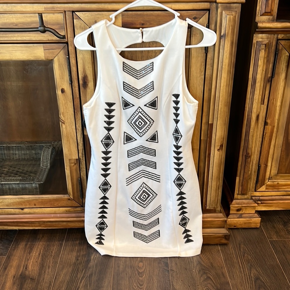 White Pattern Dress
